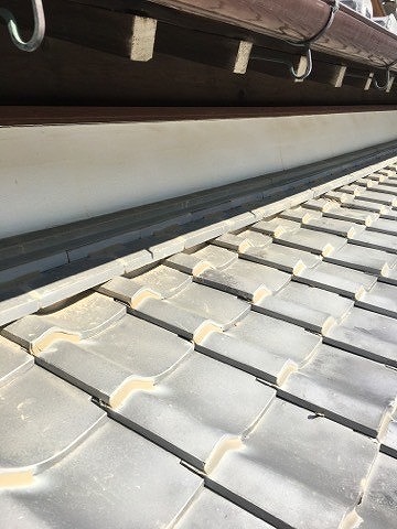 下屋根の雨仕舞い確認